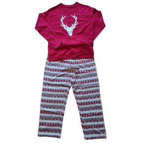 Winter Theme 2-Piece Christmas Pajama Set Size Medium New Christmas Men's PJ's
